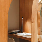 Modern Minimalist Metal Table Lamp With Built In Battery