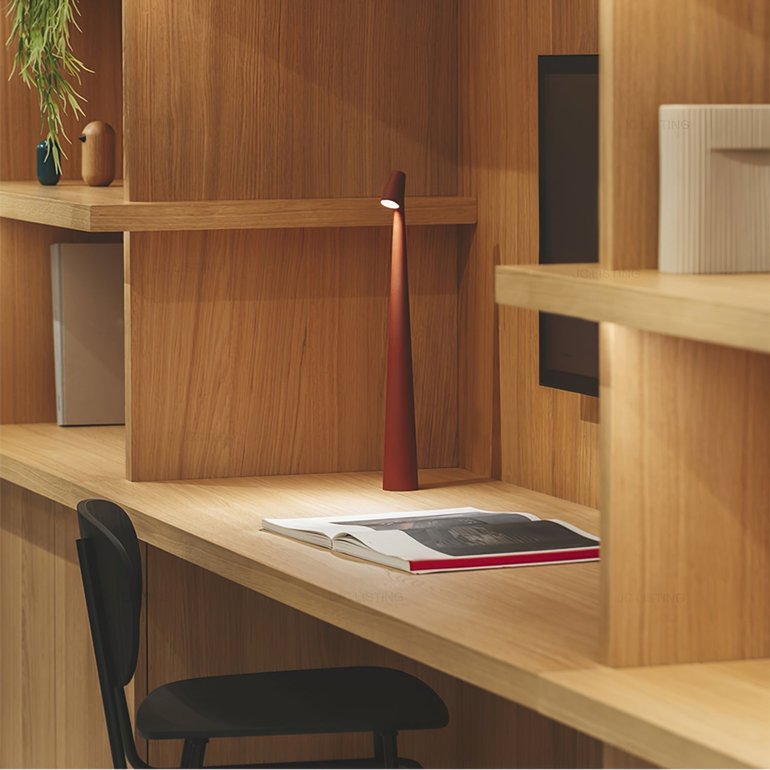 Modern Minimalist Metal Table Lamp With Built In Battery