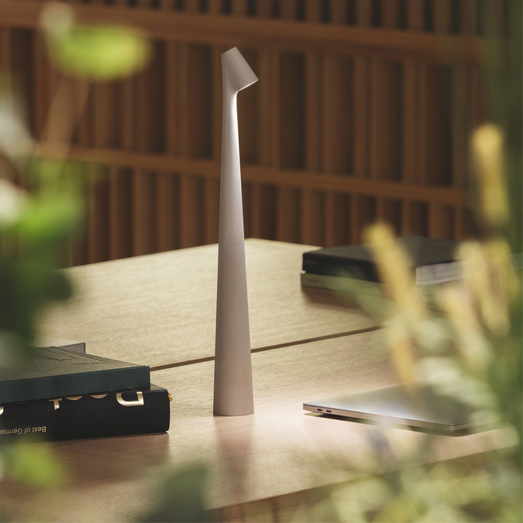 Modern Minimalist Metal Table Lamp With Built In Battery
